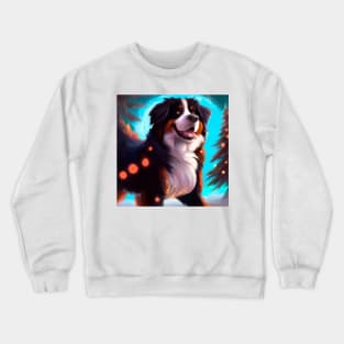 Cute Bernese Mountain Dog Drawing Crewneck Sweatshirt